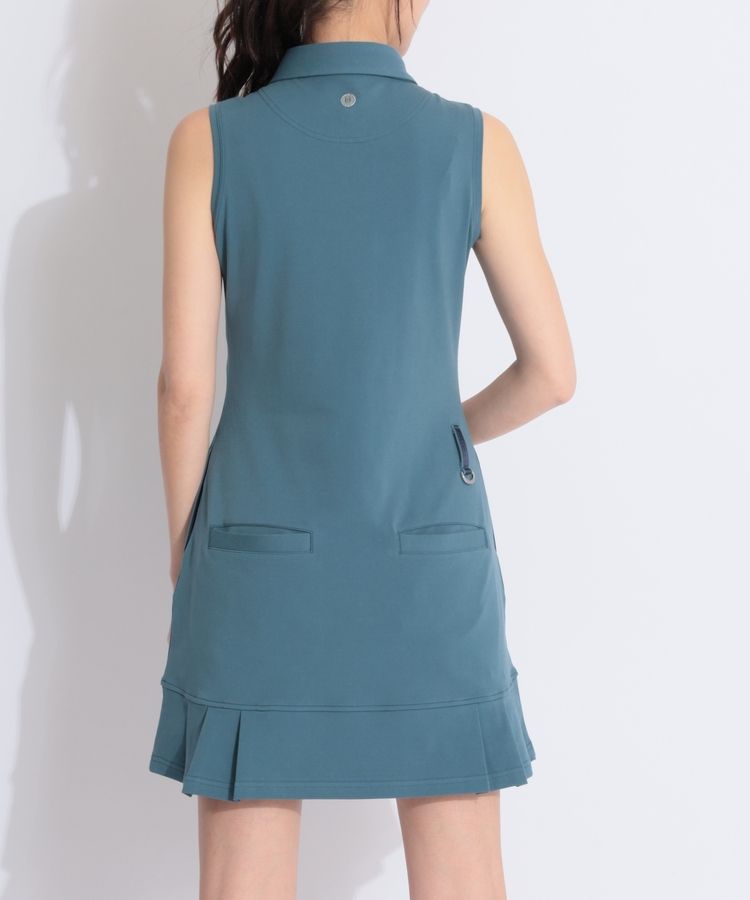 ブリーフィングゴルフ BR 裾プリーツ切替ノースリーブワンピース