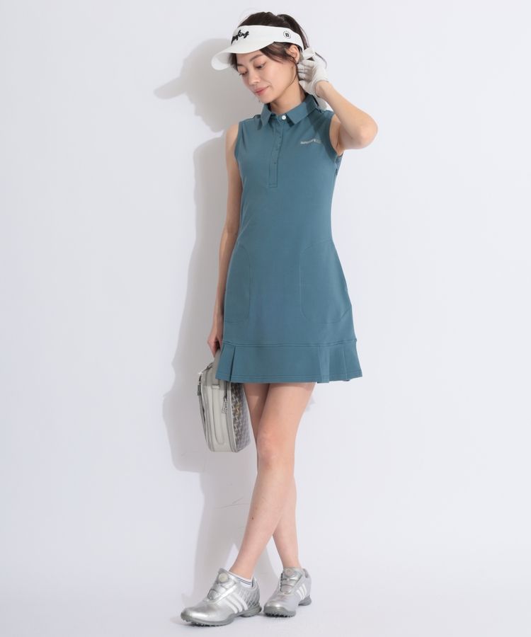 ブリーフィングゴルフ BR 裾プリーツ切替ノースリーブワンピース