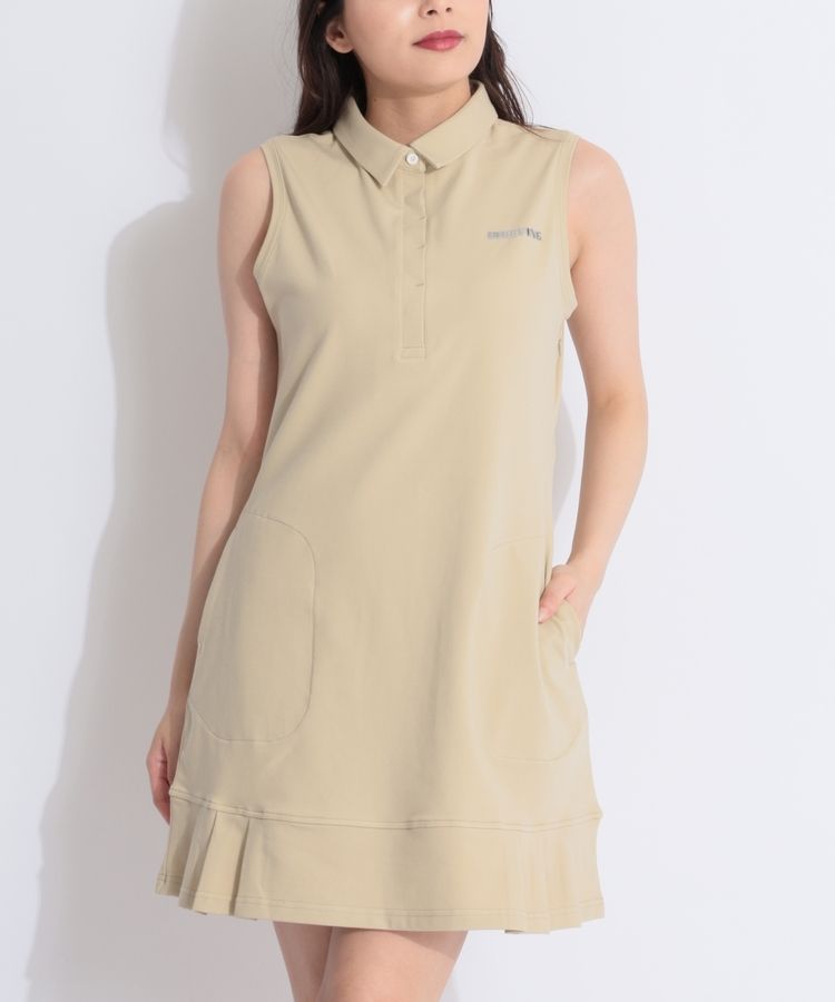 ブリーフィングゴルフ BR 裾プリーツ切替ノースリーブワンピース