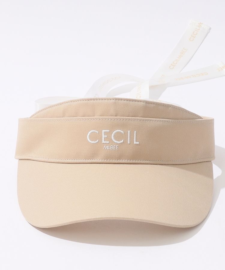 セシルマクビーグリーン CC サテンリボンツイルサンバイザー