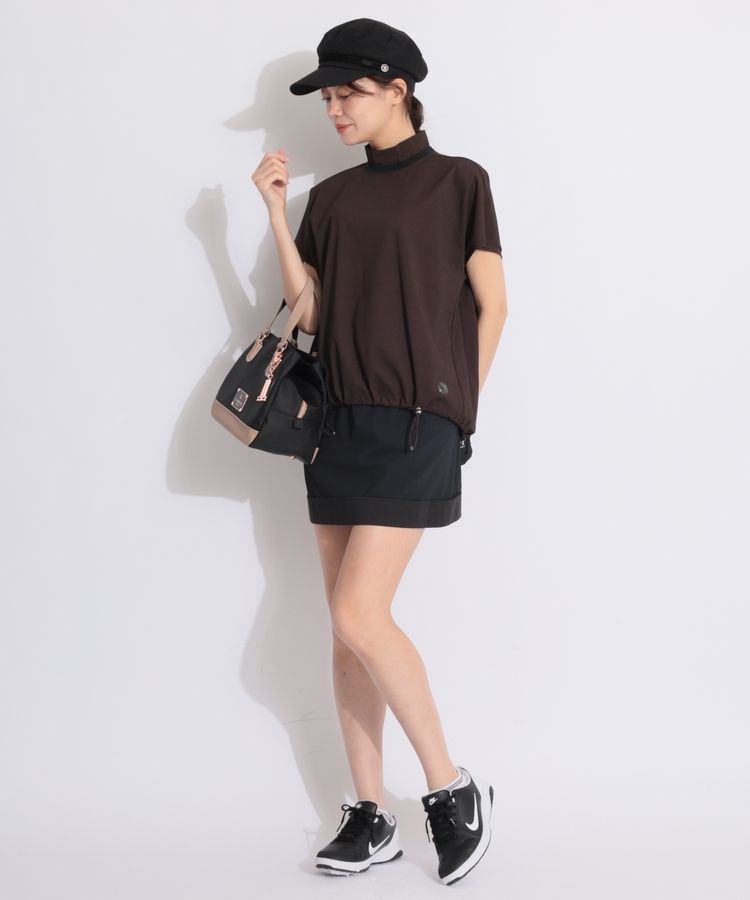 超美品　ランバンスポール　ゴルフ モックネック半袖ワンピース【UV】Mサイズ LANVIN SPORT ランバン スポール - ワンピース -デサントストア