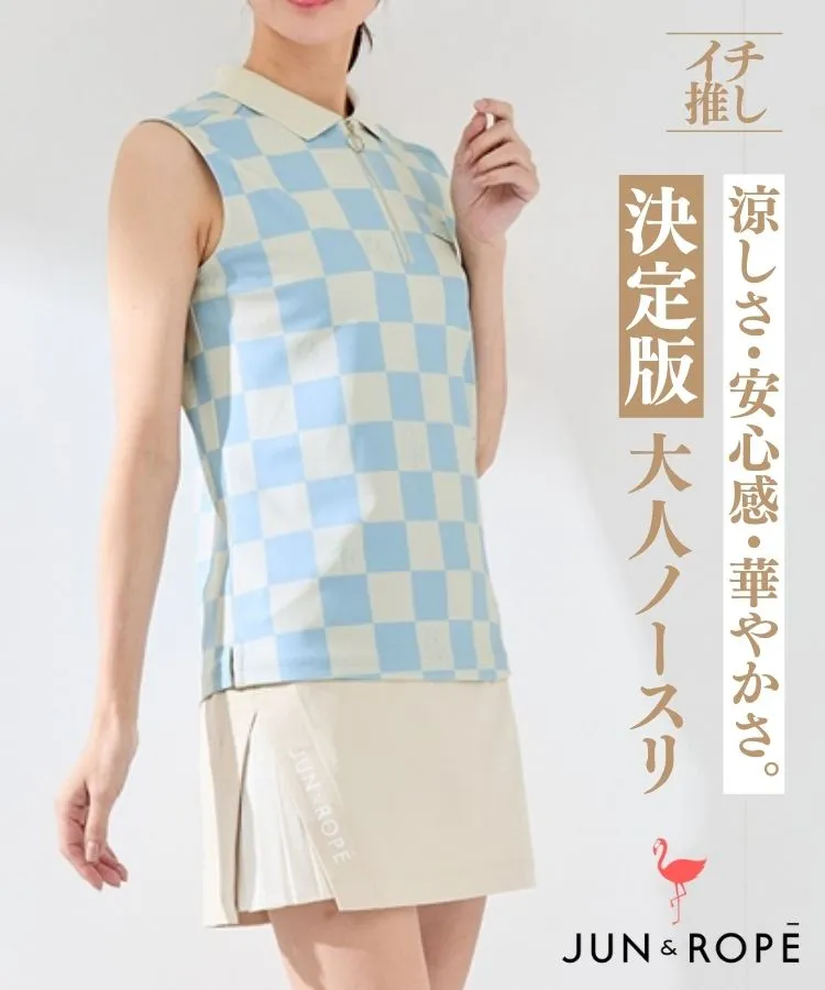 パーリーゲイツ PG 袖フリルノースリーブモックネックカットソー