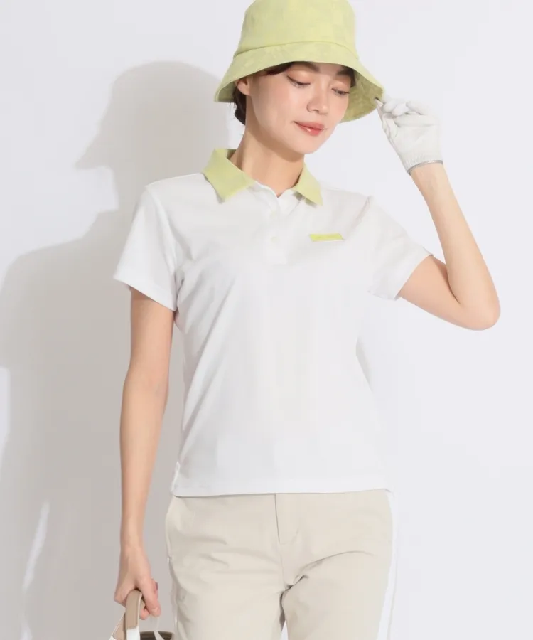 JUN&ROPE レディース ゴルフ ダウンベスト　ワンピース M ベルト付き レディースゴルフウエア ハーフZIPモックネックワンピース