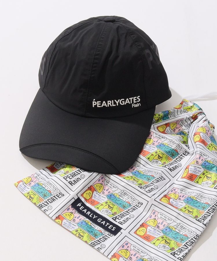 パーリーゲイツ レインキャップ ネイビー パーリーゲイツ PG 【RAIN】【撥水】巾着袋付きレインキャップ