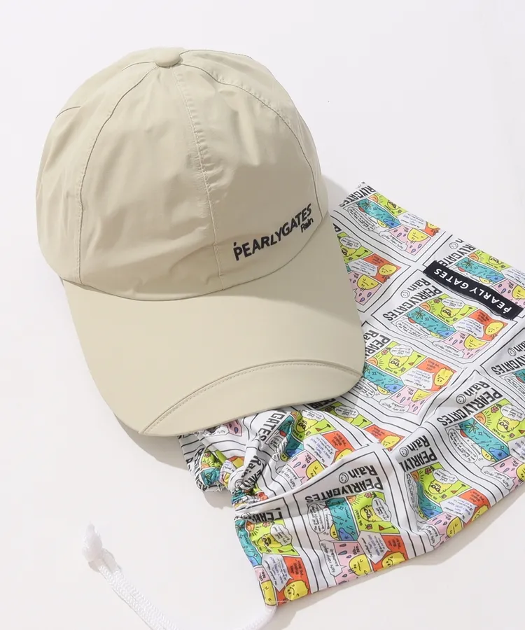 パーリーゲイツ PG 【RAIN】【撥水】巾着袋付きレインキャップ