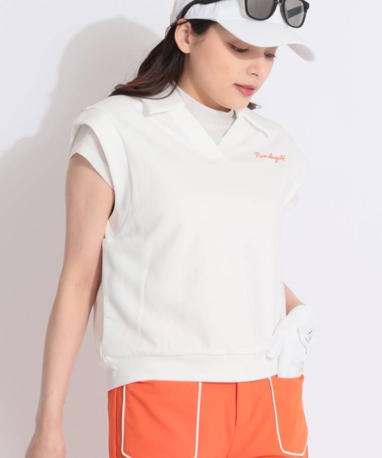 RI バックプリントフレンチスリーブスウェットプルオーバー