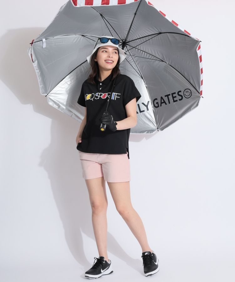 パーリーゲイツ PG 【UV】カバー付きストライプ柄傘 レディース