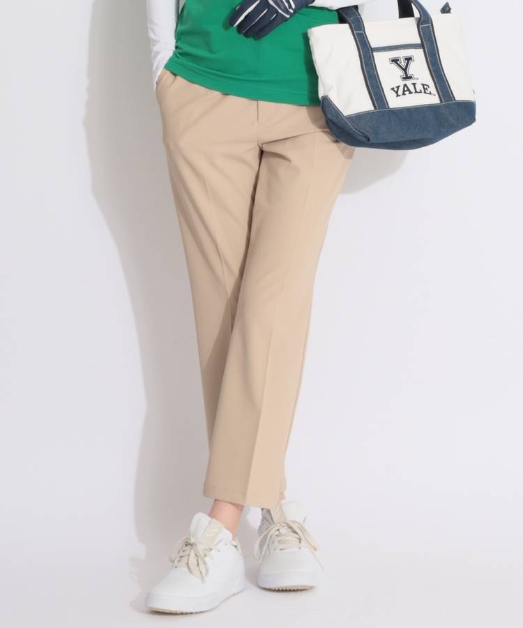 BE 【撥水UV】センタープレスストレートパンツ