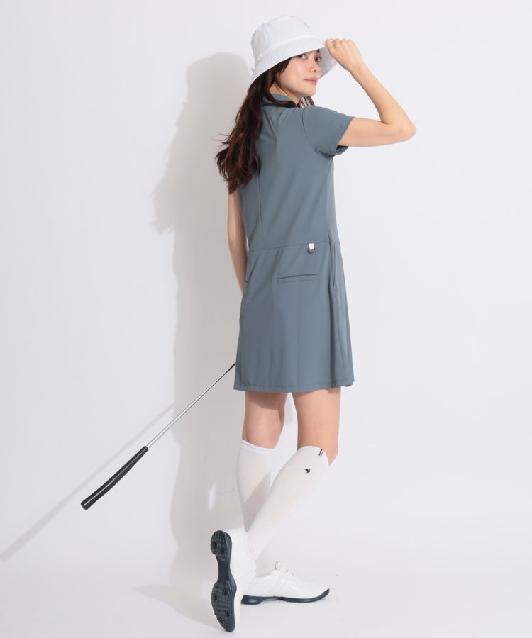 一度のみ使用　美品デサントゴルフ　吸汗速乾UVCUT UPF50+ ワンピース Amazon.co.jp: [デサントゴルフ] ワンピース 吸汗速乾 UVCUT