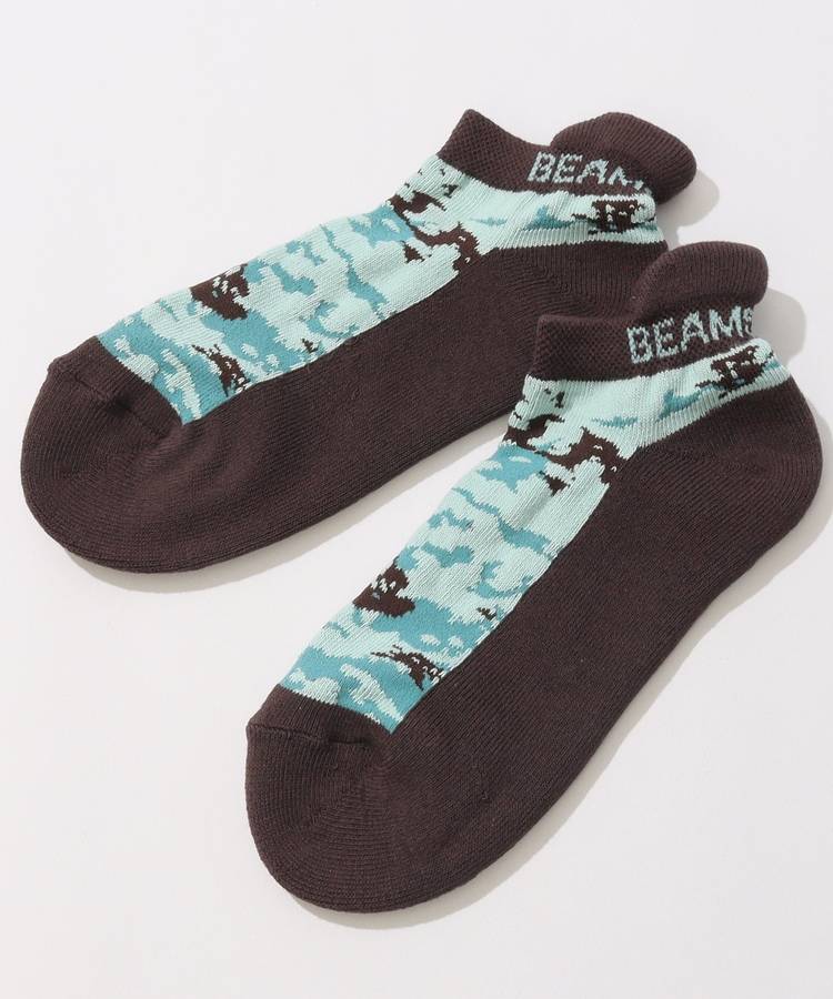 BE アイスクリームマーブル柄ショートソックス