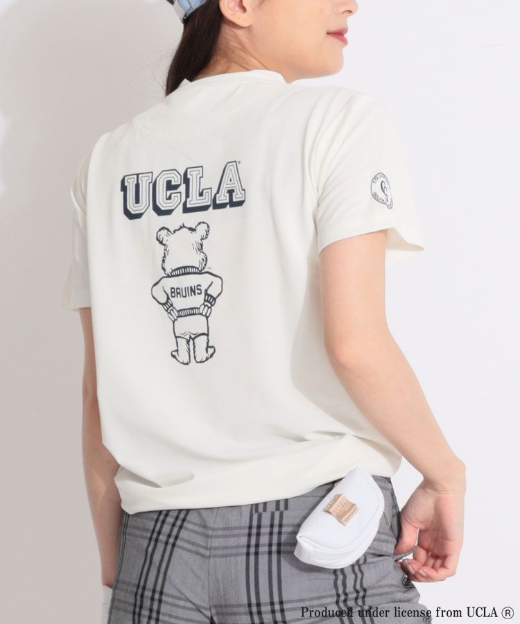お値下げ　美品⭐️アクアスキュータム　レディスゴルフ　モックネックシャツ　M カレッジゴルフ CO 【別注】【UCLA】バックプリントモックネック