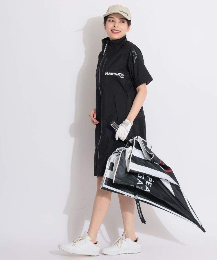 パーリーゲイツ PG 【耐久撥水】収納袋付きストレッチタフタ2WAYレイン