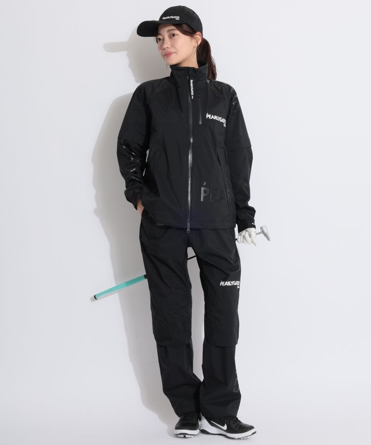 【新品】パーリーゲイツ AQUAX 撥水 防水 レインパンツ M パーリーゲイツ PG 【耐久撥水】収納袋付きストレッチタフタ