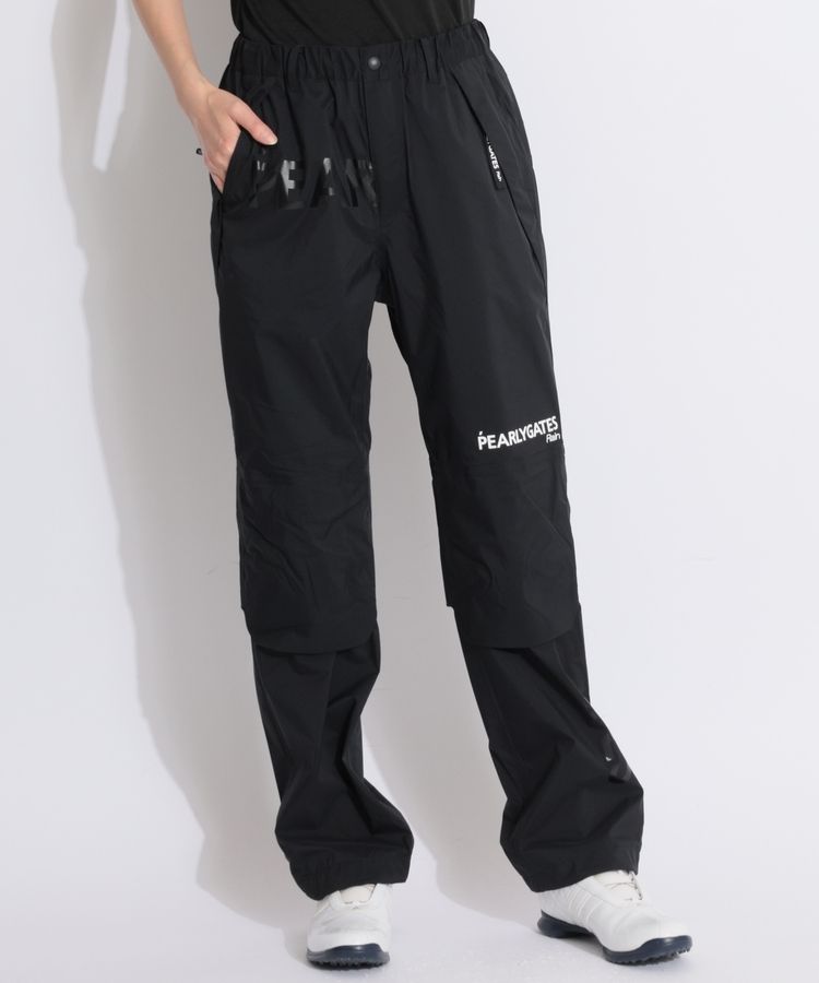 新品【パーリーゲイツ】ナイロンストレッチ 防水透湿 レインパンツ 4(M) パーリーゲイツ PG 【耐久撥水】収納袋付きストレッチタフタ