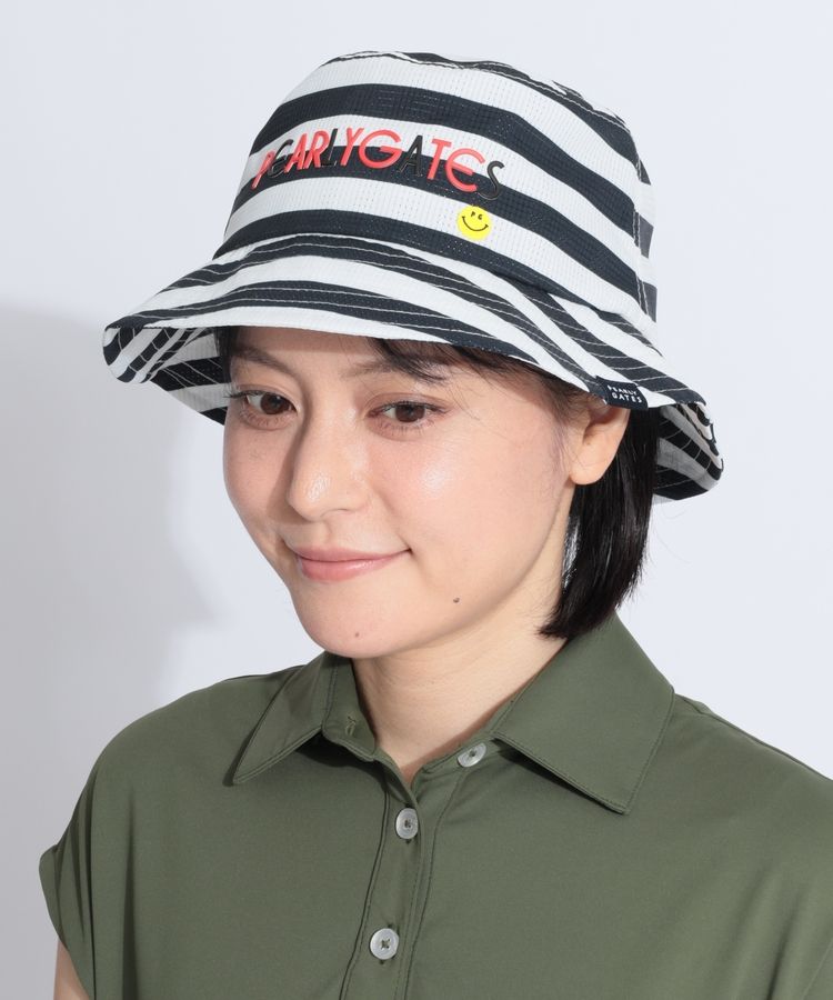 パーリーゲイツ PG 【快適通気】フロントロゴバケットハット