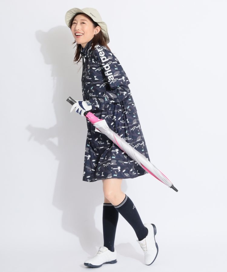 パーリーゲイツ PG 【撥水】収納袋付きワイヤーブリムレインハット