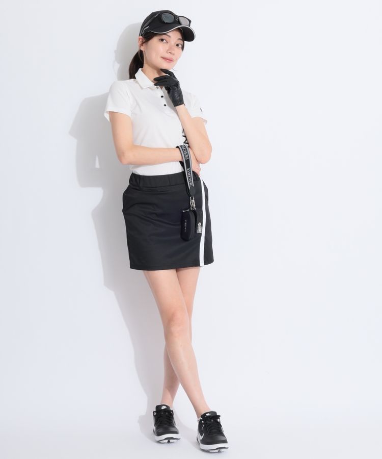 デサントトリコットメッシュポロシャツスカート