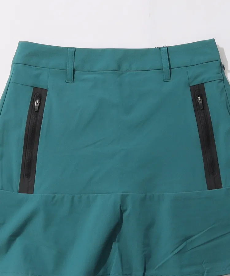 デサントゴルフ 【吸汗ストレッチ】カルゼフレア一体型ペチパンツスカート デサントゴルフ DE 【吸汗ストレッチ】カルゼフレア一体型