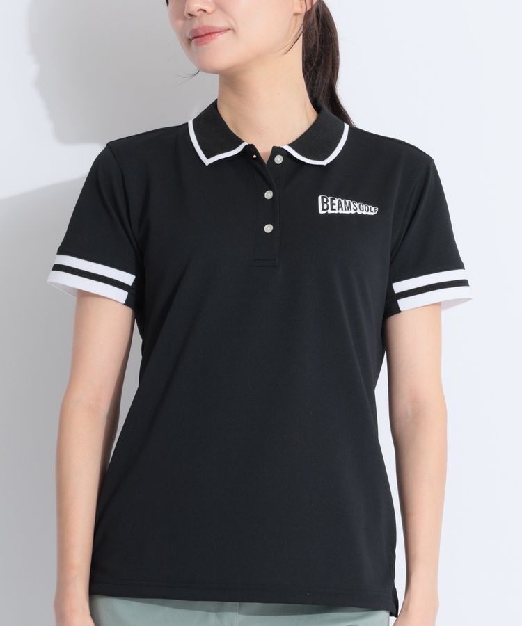 ビームスゴルフ BE 【ストレッチUV】袖リブラインカノコ半袖ポロシャツ