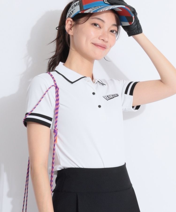 ビームスゴルフ BE 【ストレッチUV】袖リブラインカノコ半袖