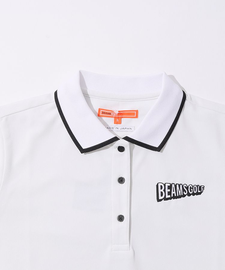ビームスゴルフ BE 【ストレッチUV】袖リブラインカノコ半袖ポロシャツ