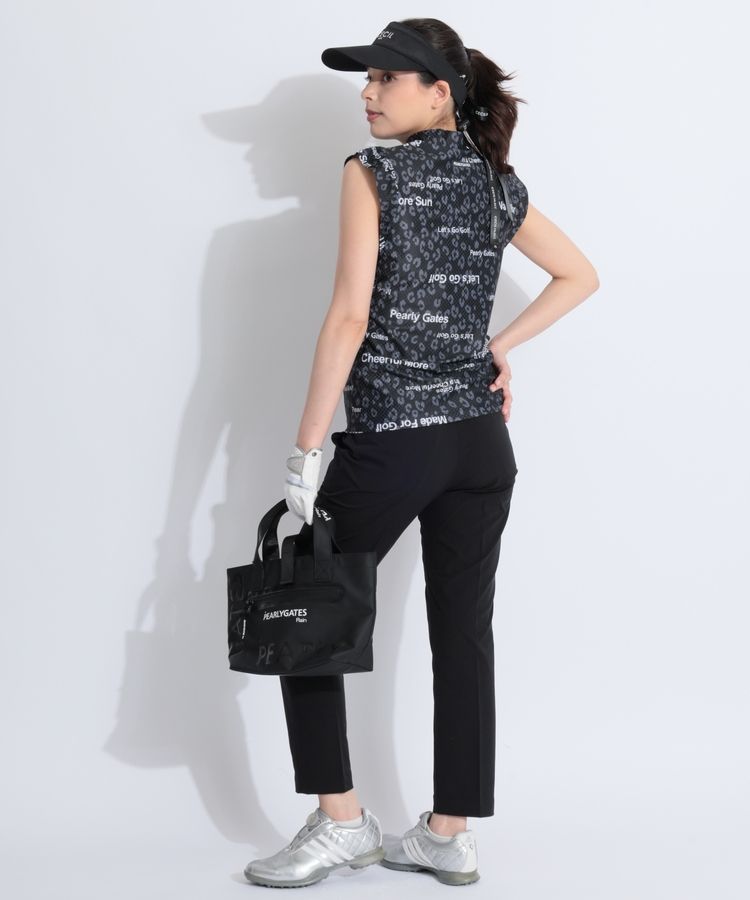 パーリーゲイツ PG ヒョウ柄ブロックジャガードフリル袖