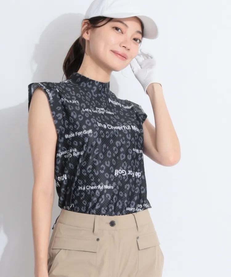 値下げ☆新品未使用☆パーリーゲイツ☆ノースリーブカットソー パーリーゲイツ PG 【リサイクル】バックプリントモックネック