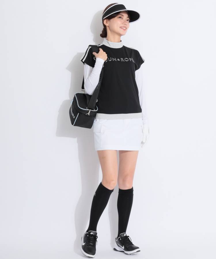 JR 【UVストレッチ】ラメコンビフレンチスリーブプルオーバー
