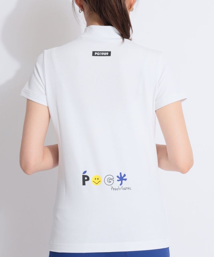 パーリーゲイツ PG 【ストレッチ】スリーブロゴモックネック半袖