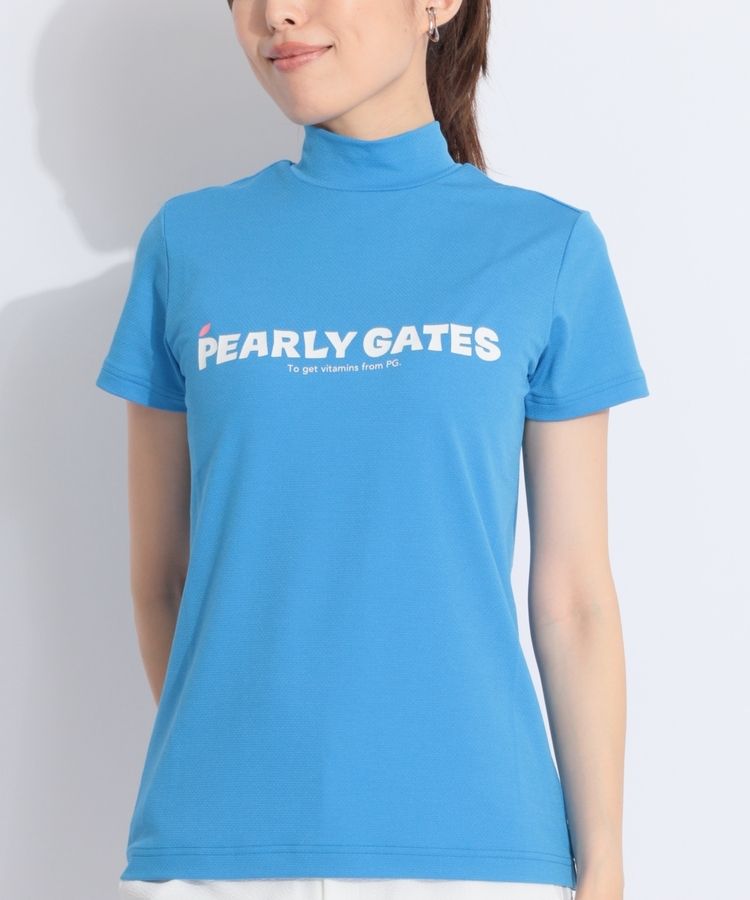 ★パーリーゲイツ★ レディース モックネッシャツ　1 中古 レディース パーリーゲイツ PEARLY GATES 半袖シャツ 1(M