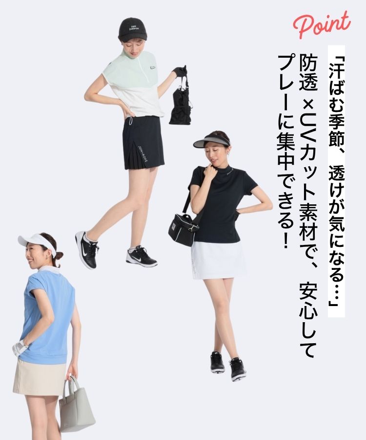 JUN&ROPE ブラック プリーツスカート ゴルフ用 ジュン&ロペ(JUN&ROPE) スカート | レディースゴルフウェア通販