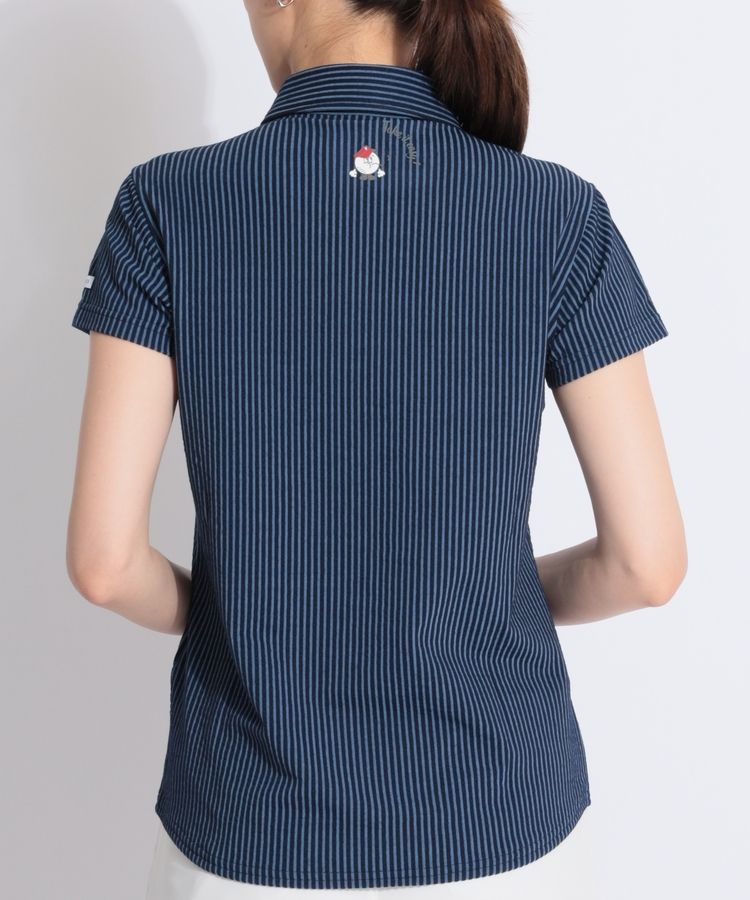 パーリーゲイツ PG ストライプサッカーフロントロゴ半袖