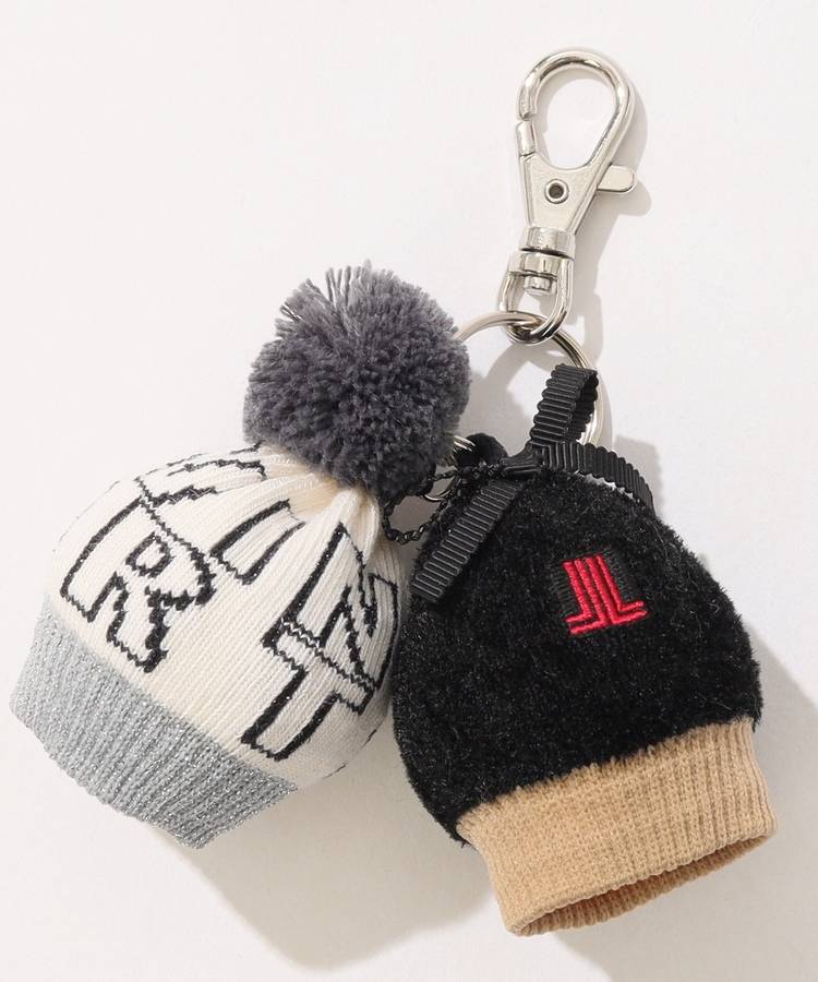 LV フック付きバイカラーツインボールポーチ