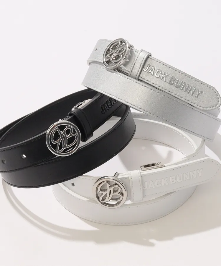 ジャックバニー JB サークルロゴバックル合皮細ベルト レディース