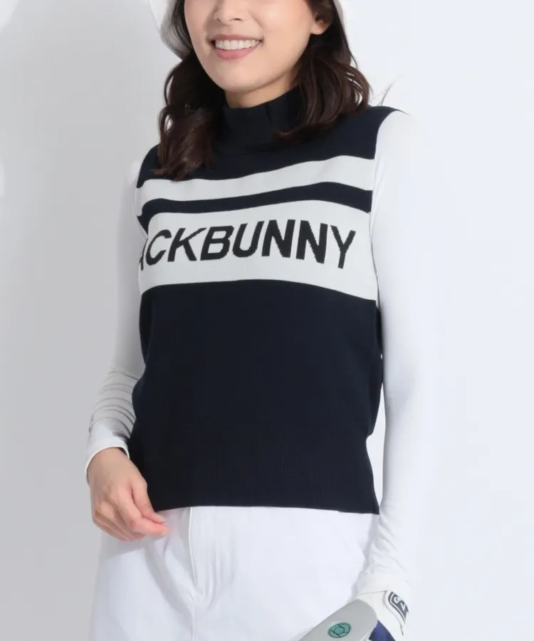 シルキー ジャックバニー JB バイアスプリントモックネックノースリーブ
