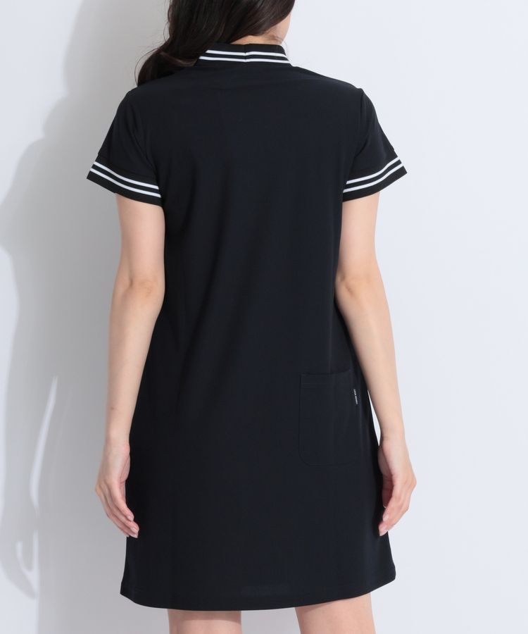 【ジャックバニー】未使用 モックネック ワンピース 速乾吸収 UVカット 総柄 ジャックバニー ロゴジャガード半袖モックネックカットソー 263