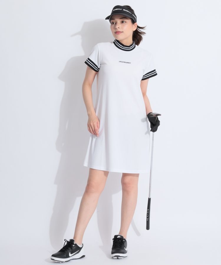 ワンピース ジャックバニー モックネック ゴルフ 半袖 新品 00サイズxs ジャックバニー!! 半袖モックネックカットソー 263-2167318