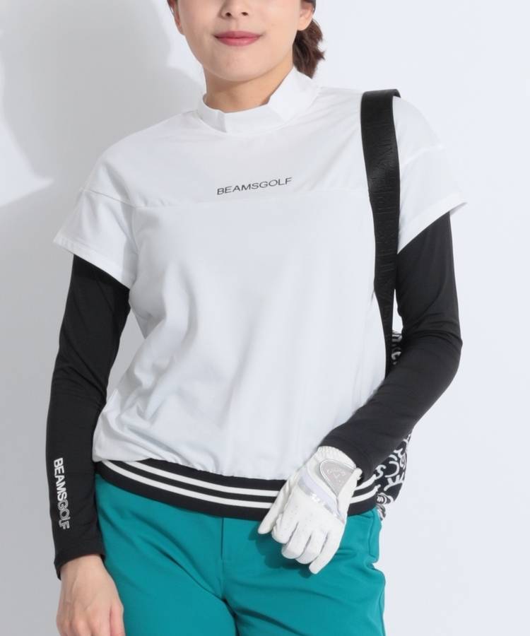 BE ラウンド切替フレンチスリーブカットソー