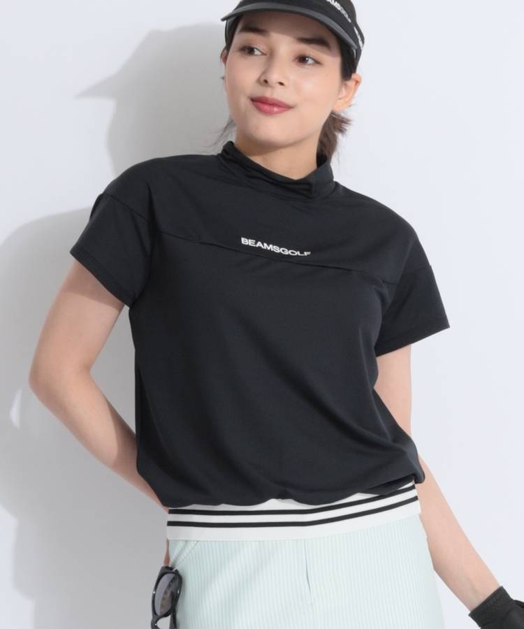 BE ラウンド切替フレンチスリーブカットソー
