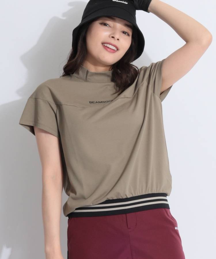 BE ラウンド切替フレンチスリーブカットソー