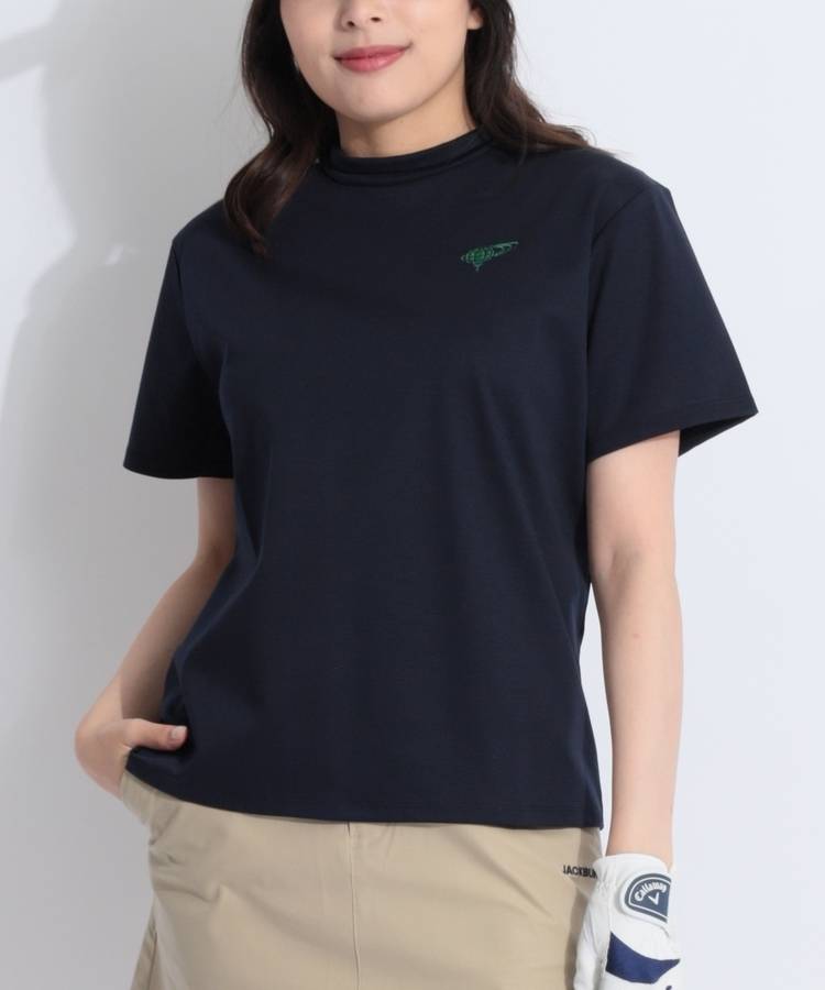 BE 【COOL】スイングマンバックプリントモックネックカットソー