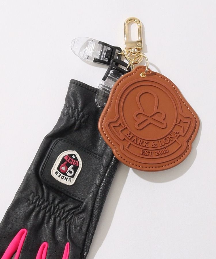 マーク＆ロナ ML キャッチャー付き合皮スカルネームタグ レディース