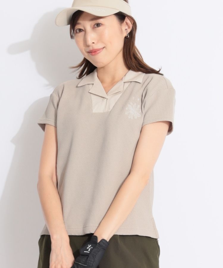 【新品】トラヴィスマシュー オープンカラーワッフル半袖ポロシャツ トラヴィスマシュー TM オープンカラーワッフル半袖ポロシャツ