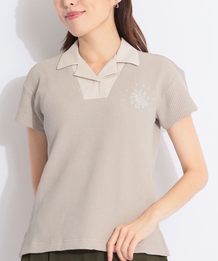 【新品】トラヴィスマシュー オープンカラーワッフル半袖ポロシャツ トラヴィスマシュー TM オープンカラーワッフル半袖ポロシャツ