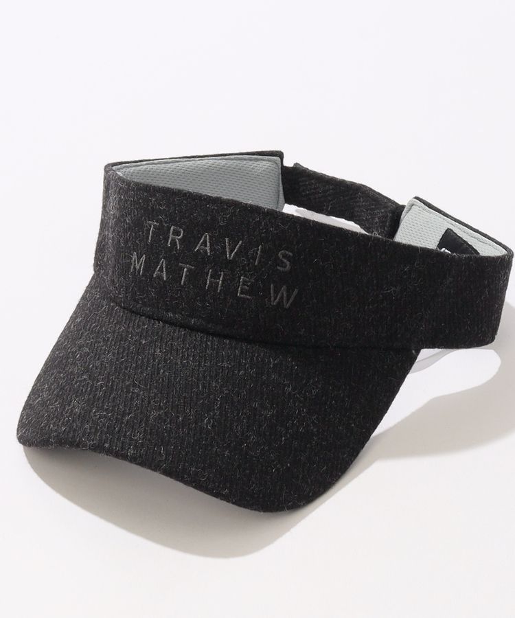 トラヴィスマシュー TM フロントロゴ刺繍スエードサンバイザー