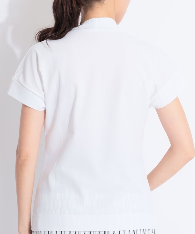 ★美品★BEAMS　GOLF　リブネック切替ダンボール半袖ラグランカットソ　L ☆美品☆BEAMS GOLF リブネック切替ダンボール半袖ラグラン