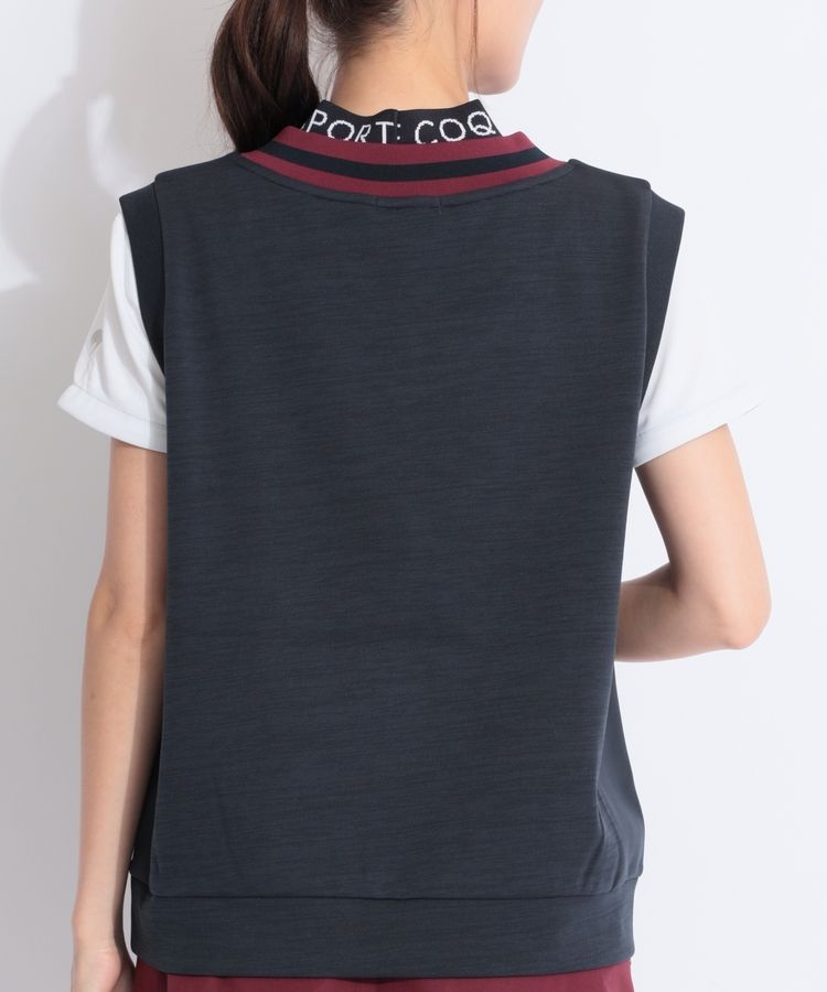 公式 ルコックスポルティフ ニットライクベスト レディース 吸汗 ストレッチ UV CUT UPF50 トレーニング LU5FVE00L 25FW ルコックスポルティフ le coq sportif ニットライクベスト