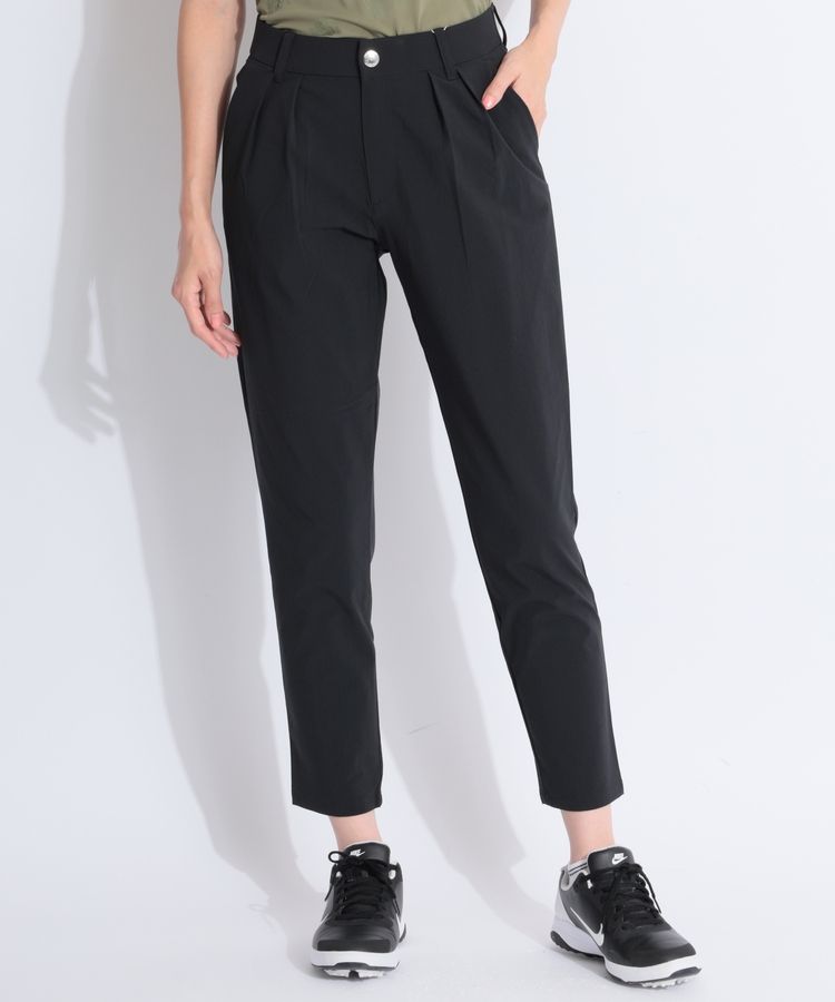 【ストレッチUV】ツータックナイロンアンクルパンツ