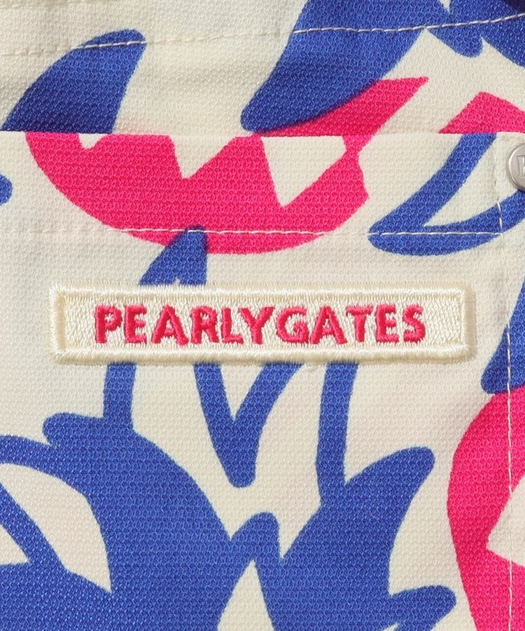 パーリーゲイツパイナップル柄スカート パーリーゲイツ PG パイナップル柄バックアシメプリーツ台形スカート