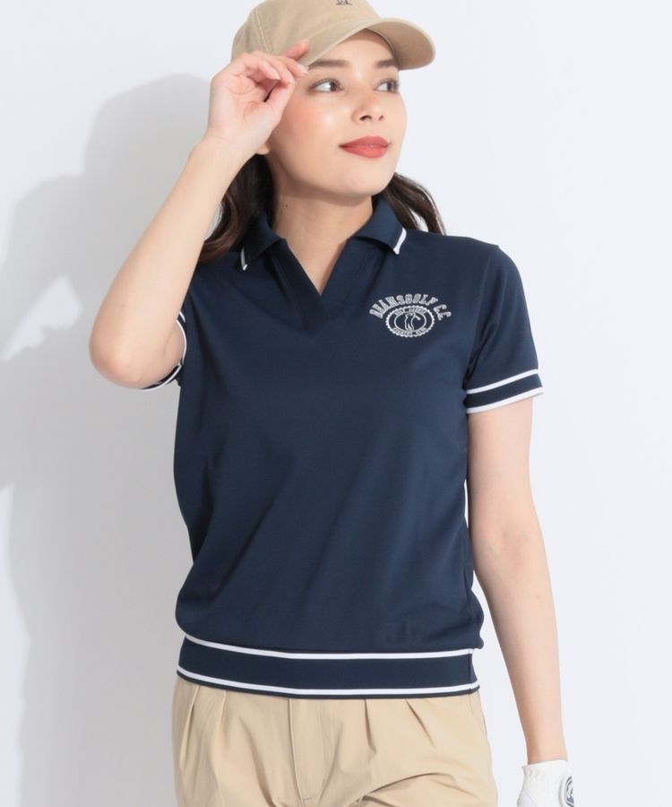 ビームスゴルフ BE 【速乾ストレッチ】リブラインスキッパー半袖